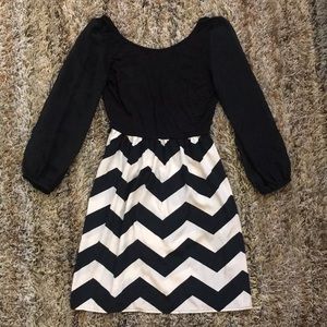 Chevron Patterned GooYoo Dress Size S